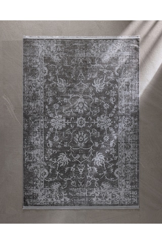 Madame Coco Aubane İplik Boyalı Kadife Halı - Koyu Gri - 200x290 Cm 8684427224670 Gri
