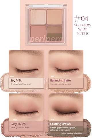 Mat, Parıltılı Tonlarda 5'li Far Paleti Perıpera Ink Pocket Shadow Palette 04 You Know What Mute Is 78860807