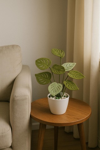 El Örgüsü Saksılı El Örgüsü Monstera - Sevdiklerinize Solmayan He