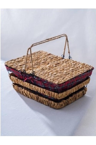 Acar Sep-07855 Kapaklı Piknik Sepeti Kahverengi