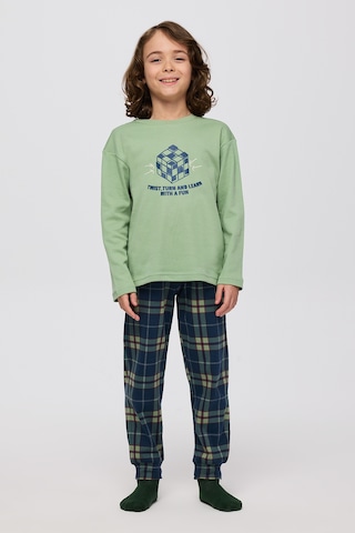Panço Erkek Çocuk Pijama Takım Yeşil