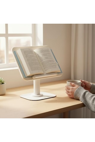 Ayarlanabilir Tablet Ve Kitap Okuma Standı, Katlanabilir Masaüstü Tutucu, Ergonomik Tasarım, Sağlam Alüminyum Ala Çok Renkli