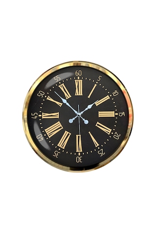 Zentime Prime Aurea Gold 52 Cm Metal Duvar Saati Çok Renkli