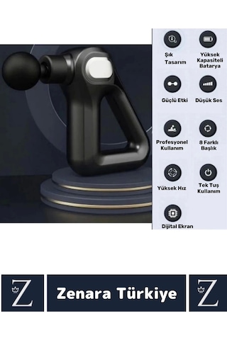 Ergonomik Kol Bacak Sırt Bel Yüksek Titreşim 12 Hız Kademeli Spor Fitness Kas 8 Başlıklı Masaj Aleti Çok Renkli