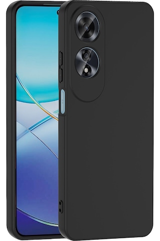 Oppo A60 Uyumlu Zore Mara Lansman Kapak-siyah Siyah