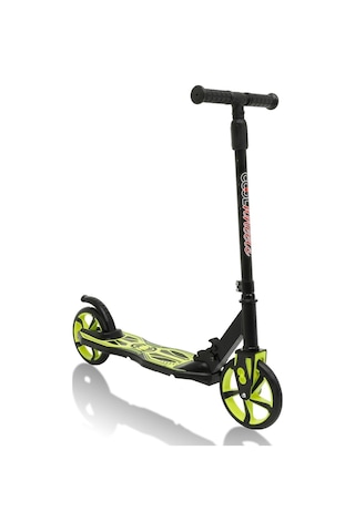 12 Yaş+ Üstü Neon Katlanabilir Çocuk Scooter 2 Dev Tekerlekli Frenli Scoter Yeşil
