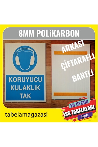 Koruyucu Kulaklık Kullan İş Güvenlik Levhası