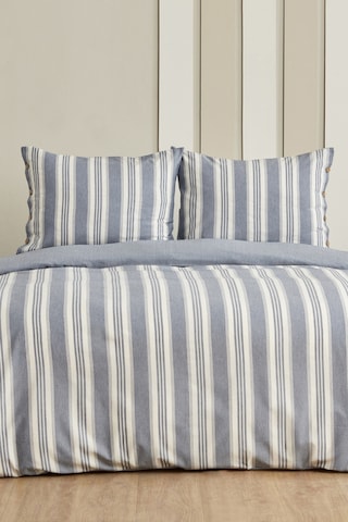 Karacahome Sarah Anderson Rosery İpliği Boyalı Çift Kişilik Nevresim Takımı Mavi