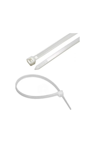 Pemsan - 3,6mm X 205mm Plastik Cırt Kelepçe - Kablo Bağı - Beyaz