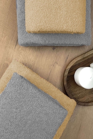 4 Lü Banyo Havlusu Takımı Soft Büyük Havlulu Pamuklu Havlu Seti 90x150 Cm Gri 001