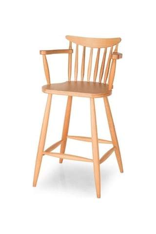 Hudson Ahşap Bar Sandalyesi Natural