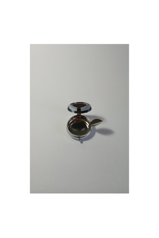 Mini Taşınabilir Cep Küllüğü - Mini Cep Küllüğü - Çanta Küllüğü 5cm - Sultanahmet Desenli Kapaklı Metal Mini Kül Tabağı Bakır Rengi