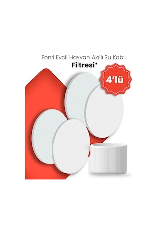 Fonri Evcil Hayvan Akıllı Su Kabı Filtresi 4'lü Set