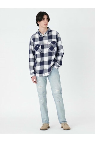Levi's Erkek Ekose Gömlek Relaxed Fıt Western Gough Plaıd Naval A A1919-0037-5218 Multi-color