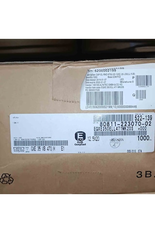 470mf 35v 12.5x20 Elko Kondansatör 50 Adet