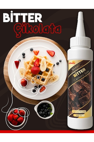 Bitter Çikolata Sos- Waffle & Pankek & Tatlı & Dondurma Sos-300gr