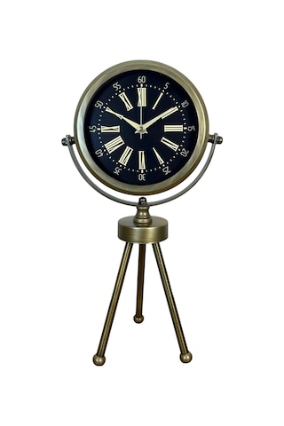 Zentime Eskitme Vintage Üç Ayaklı Duvar Saati Çok Renkli