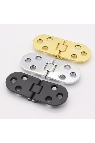 Homyl 4 Adet Paslanmaz Metal Mobilya Menteşeleri 180 Siyah