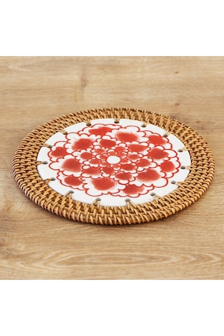Rattan Çerçeveli 16 Cm. Kırmızı Bulut Desenli Dekoratif Obje Diğer Rattan Çerçeveli 16 Cm. Kırmızı Bulut Desenli Dekoratif Obje Diğer