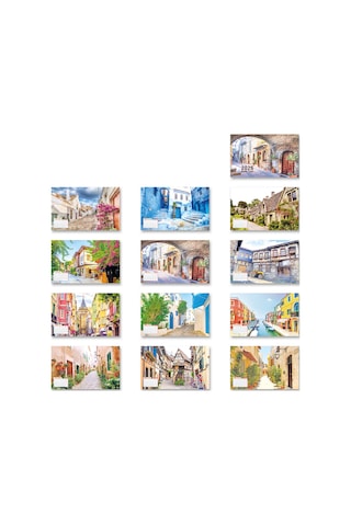 2026 Sokaklar Piramit Masa Takvimi Masaüstü Takvim 21X17 Cm