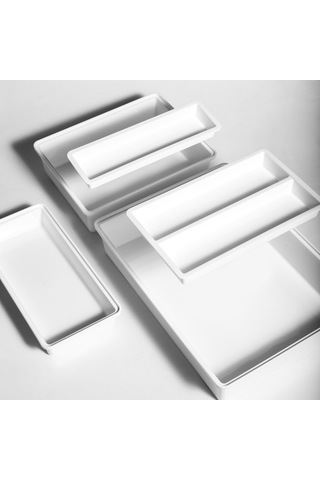 Dofolink Küçük Beyaz Abs Oturma Odası Dolap Altı Çekmeceli Bölmeli Organizer Kutusu Diğer