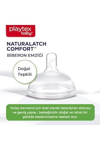 Playtex Naturalatch Yenidoğan Biberon Emziği, 6+ Ay, 2 Adet