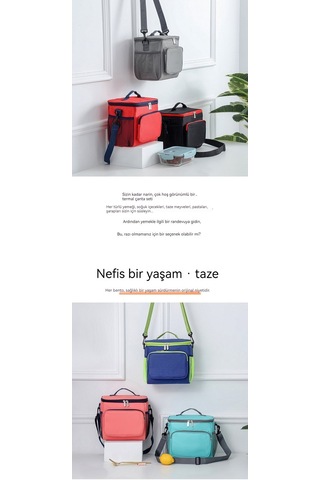 Büyükkapasiteli Taştan Olabilir Termalçanta Bentle Öğeğiçantası Açık Piknik Çantası-kırmızı Kırmızı