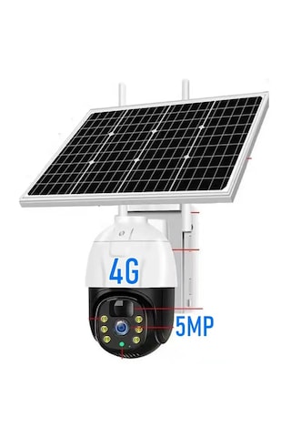 Cmr47 Güneş Panelli Sim Kart İle Çalışan 4g+ Wi-fi 5mp Ip Kamera