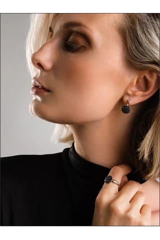 Lamponi Taşlı 925 Ayar Gümüş Yuvarlak Küpe 112628519 Altın