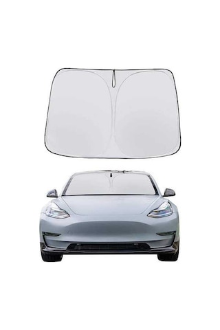 Novahub Tcherchi Tesla Y Uyumlu Katlanabilir Araba Ön Cam Güneş Perdesi - 145x80cm