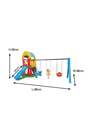 Pilsan Atlantis Kaydırak ve Salıncak Seti 07-950 Oyun Alanı