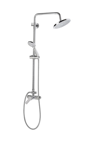 Beliani Silver Mikser Duş Seti,yağmur Başlıklı Şık Ve Dayanıklı Duş Sistemi Gri Kod 004085