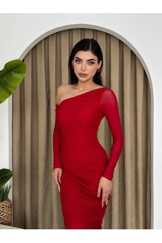 S-pazarım Mila Tül Elbise Altın