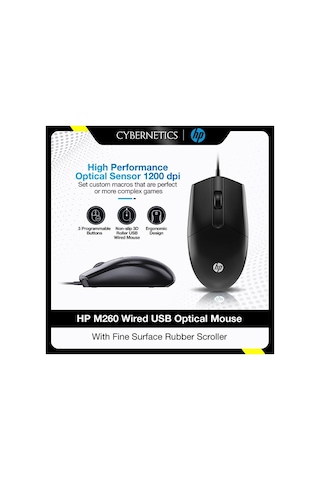 HP M260 RGB Kablolu Optik Oyuncu Mouse