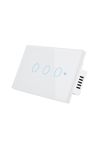 Teltree Tuya Akıllı Anahtar - Alexa Ses Kontrolü, 3 Yollu, Wifi Uzaktan Kumandalı, Sıfır/nötr Uyumlu, Beyaz 1-gang