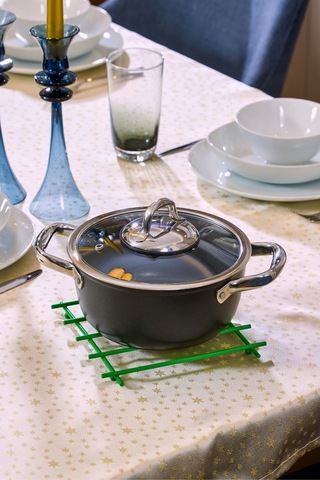 4'lü Yeşil Servis Sunum Seti, Peçetelik, Kağıt Havluluk, Kare Ekmeklik, Nihale - Metal