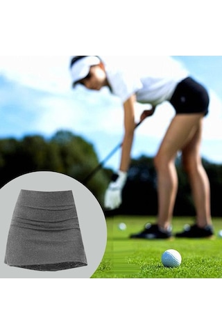 Fastbuy Komial Kadın Aktif Skort Günlük Kısa Etek Açık Gri Xs Açık Gri Gri