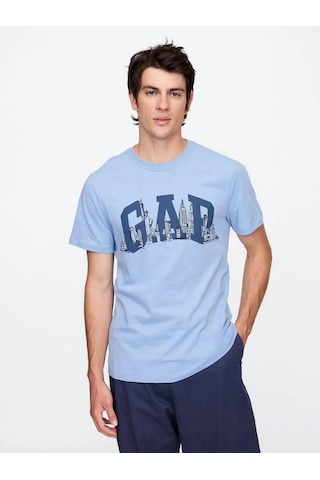 Gap 745022000 V-gap Nyc Skyline Erkek Tişört Mavi