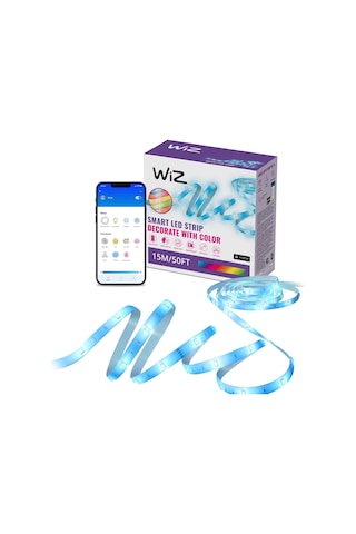 Wiz Rgb 15 Metre Akıllı Led Şerit 16 Milyon Renk, Wi-fi Kontrollü - Google Home, Alexa And Homekit Renkli
