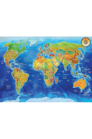 Art Puzzle Jeopolitik Dünya Haritası 2000 Parça Puzzle