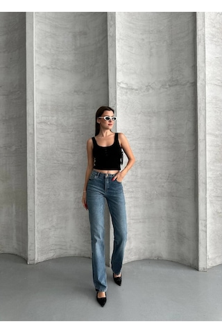 Zdnjeans Yeni Sezon Straıght Kesim Kot Pantolon Koyu Mavi