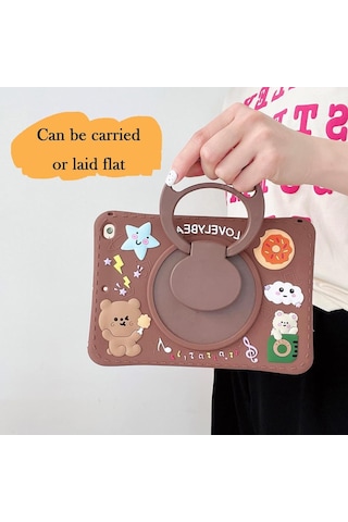 Samsung Galaxy Uyumlu Tab A7 Lite T220 T225 T227 Kılıf Cute Dolls Standlı Eğlenceli 3d Karekterli Çocuk Kılıfı Kılıf