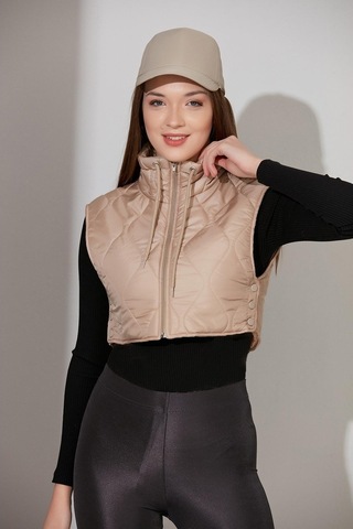 Alexandergardı Crop Kapitone Yelek (B21-909Yl