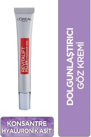 L'Oréal Paris Revitalift Filler Dolgunlaştırıcı Göz Bakım Kremi & Aydınlatıcı Göz Serumu & Roller pktfllrgzbkmst-9425
