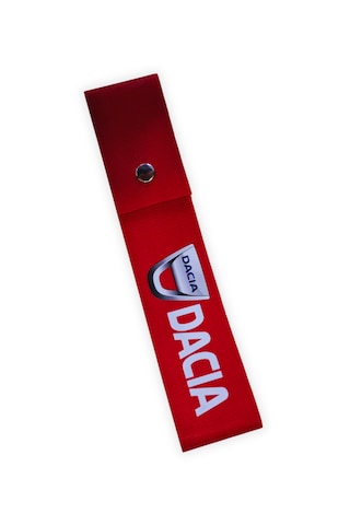 Dacia Uyumlu Çıt Çıtlı Tampon Dili Çeki İpi Spor Görünümlü Oto Tampon Sticker & Arma Aksesuar Kırmızı
