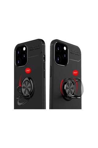 Apple Uyumlu iPhone 12 Pro Zore Ravel Mıknatıslı Silikon Kılıf-siyah-rose Gold