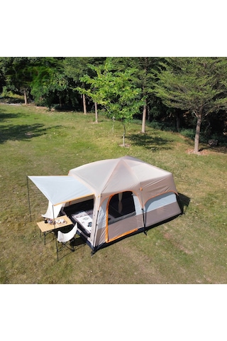 Efsane Kamp - Medium Kamp Çadırı 1 Oda + 1 Salon - 10 Kişilik - Bej Bej