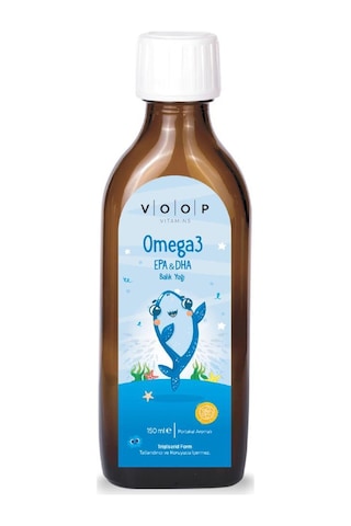Voop Omega 3 Balık Yağı Şurup Portakal Aromalı 150 ML