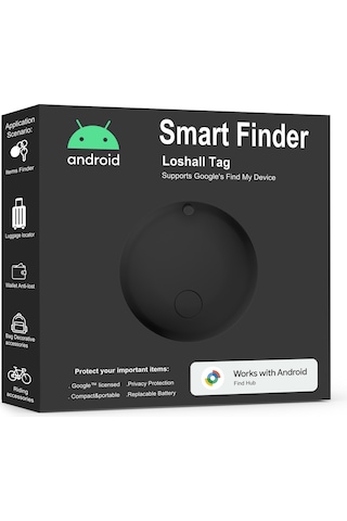 Symbee F08 Android Cihazlar İçin Bluetooth Takipçi - Google Onaylı Anahtar/valiz/esya Bulucu, "cihazı Bul" Uygulamasıyla Uyumlu, Siyah 1 Adet