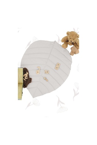 Mordesign Bebek Oyun Alanı, Tavşan Bebek Aktivite Matı, Yaprak Tasarım Oyun Matı, Baby Gym Serisi, Gri